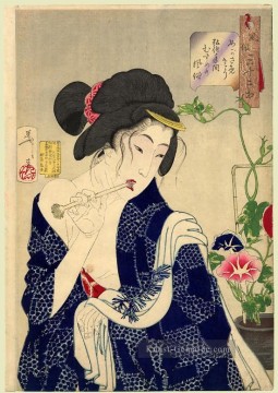 Japanische Werke - Als ob sie das Aussehen eines Mädchens der Koka Ära Tsukioka Yoshitoshi Japanisch aufwacht